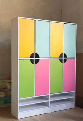 Детский цветной шкаф (2 яруса