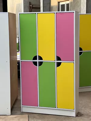 Детский дизайнерский цветной шкаф (2 яруса