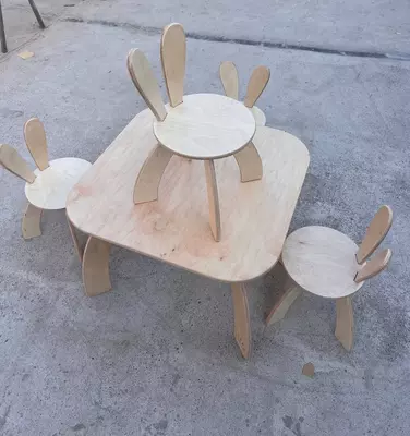 Bolalar uchun dizaynerlik mebel toplami (stol 4 ta stul). 41-model Kuencha Chakana savdo