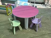 Детский дизайнерский цветной комплект мебели (стол