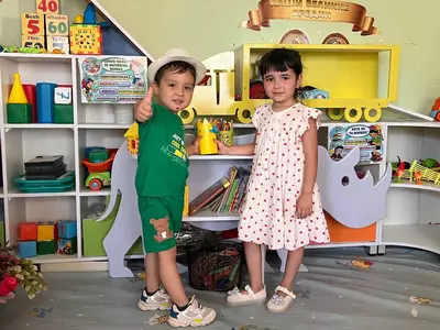 Детский цветной открытый шкафчик (2 полки). Модель №46 "Бегемот" - 500 000 сум / упак