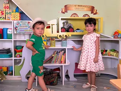 500 000 сум / упак Детский цветной открытый шкафчик (2 полки). Модель №46 "Бегемот"