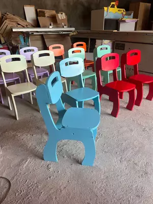 180 000 сум / шт. Детский дизайнерский стул. Модель № 48 "Косолапый" (Ассортимент)