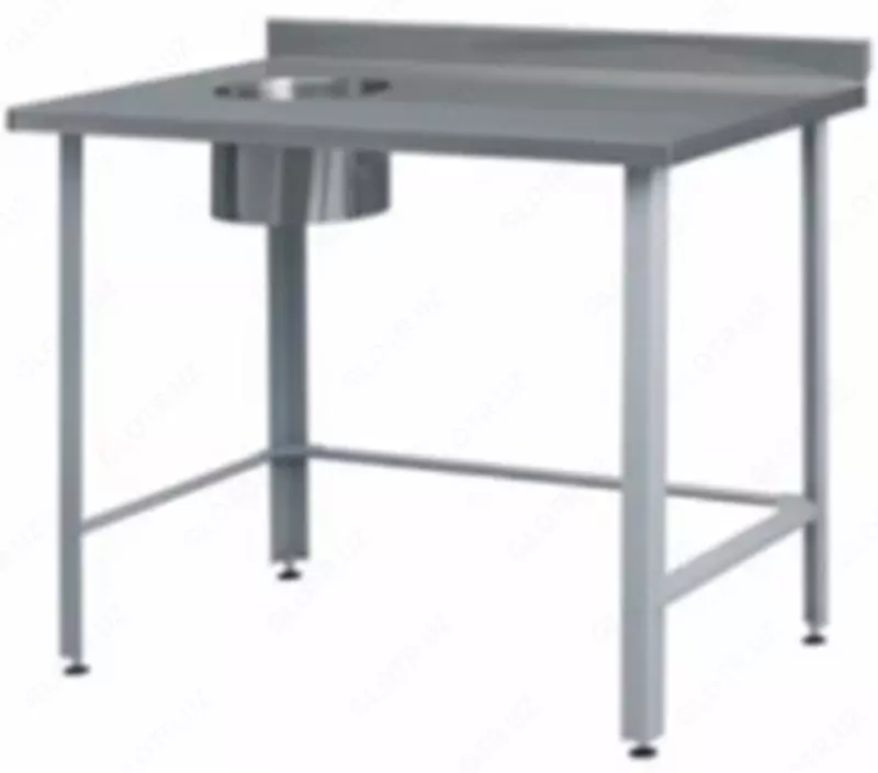 Стол производственный с отверстием для отходов