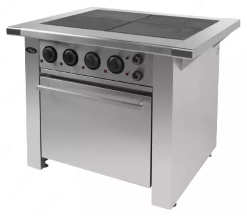 Электричесткая плита (с духовкой) GRILL MASTER Ф4ПДКЭ/900  4 конф  нерж. сталь  1047 х 872 х 860 мм (Серия - 24025) Россия)