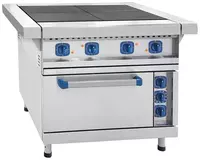 Электричесткая плита (с духовкой) Abat ЭП-4ЖШ-Э  4 конф  2 ТЭНа  нерж. сталь  1050 х 895 х 860 мм (Россия)
