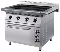 Электричесткая плита (с духовкой) KAYMAN ПЭ-4-13-МХ  4 конф  ТЭН 4.8 кВт  нерж. сталь  840 х 850 х 860 мм (Россия)