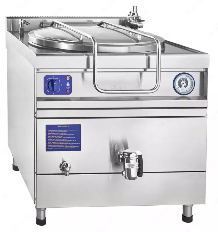 Электрический котел (пищеварочный) Abat КПЭМ 100/9Т  100 л  нерж. сталь  ТЭНы 6 шт  840 x 1000 x 1050 мм (Россия)