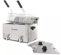 Электрическая фритюрница HURAKAN HKN-FT88N  нерж. сталь  корз. 2 шт  470 x 390 x 390 мм (Китай)