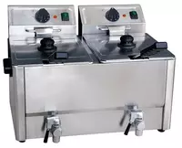   Электрическая фритюрница HURAKAN HKN-FT88N  нерж. сталь  корз. 2 шт  470 x 390 x 390 мм (Китай)