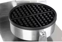  Электрическая вафельница (круглая) HURAKAN HKN-GES1M  1.0 кВт  нерж. сталь/чугун.  250 х 360 х 270 мм (Китай) - 