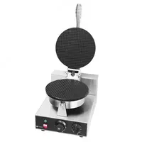 Электрическая вафельница (круглая) HURAKAN HKN-GES4M  1.0 кВт  нерж. сталь/чугун.  250 х 360 х 270 мм (Китай)