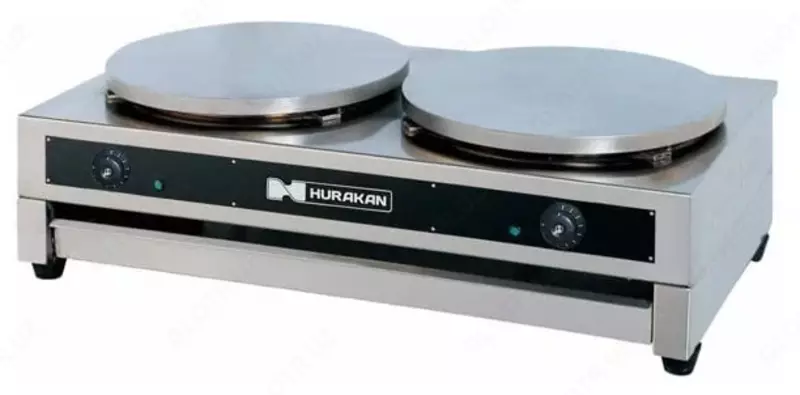 Электрическая блинница HURAKAN HKN-CDE400  6.0 кВт  нерж. сталь/чугун.  880 x 450 x 230 мм (Китай)