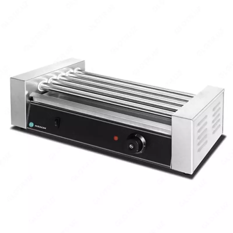 Электрический роликовый гриль (HOT DOG) HURAKAN HKN-GW5M  1.0 кВт  нерж. сталь  580 x 250 x 215 мм (Китай)