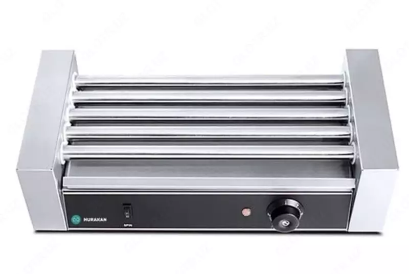  Электрический роликовый гриль (HOT DOG) HURAKAN HKN-GW5M  1.0 кВт  нерж. сталь  580 x 250 x 215 мм (Китай) - 