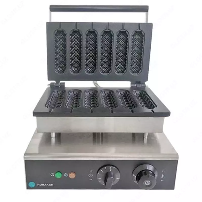 Электрический гриль-аппарат (Корн-дог) HURAKAN HKN-HCP6  1.6 кВт  нерж. сталь/чугун  360 x 330 x 245 мм (Китай)
