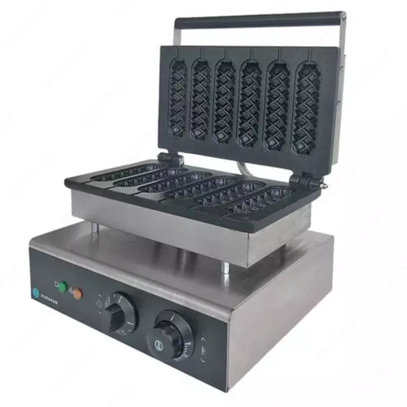  Электрический гриль-аппарат (Корн-дог) HURAKAN HKN-HCP6  1.6 кВт  нерж. сталь/чугун  360 x 330 x 245 мм (Китай) - 