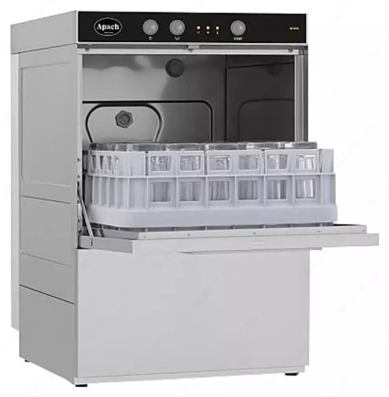 Стаканомоечная машина (фронтальная) APACH AF400  1.0 кВт  нерж. сталь  436 х 535 х 670 мм (Италия)
