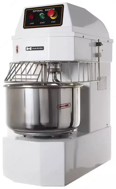 Электрический тестомес (60 л) HURAKAN HKN-60SN2V  2.4 кВт  нерж. сталь.  526 х 876 х 1060 мм (Китай)