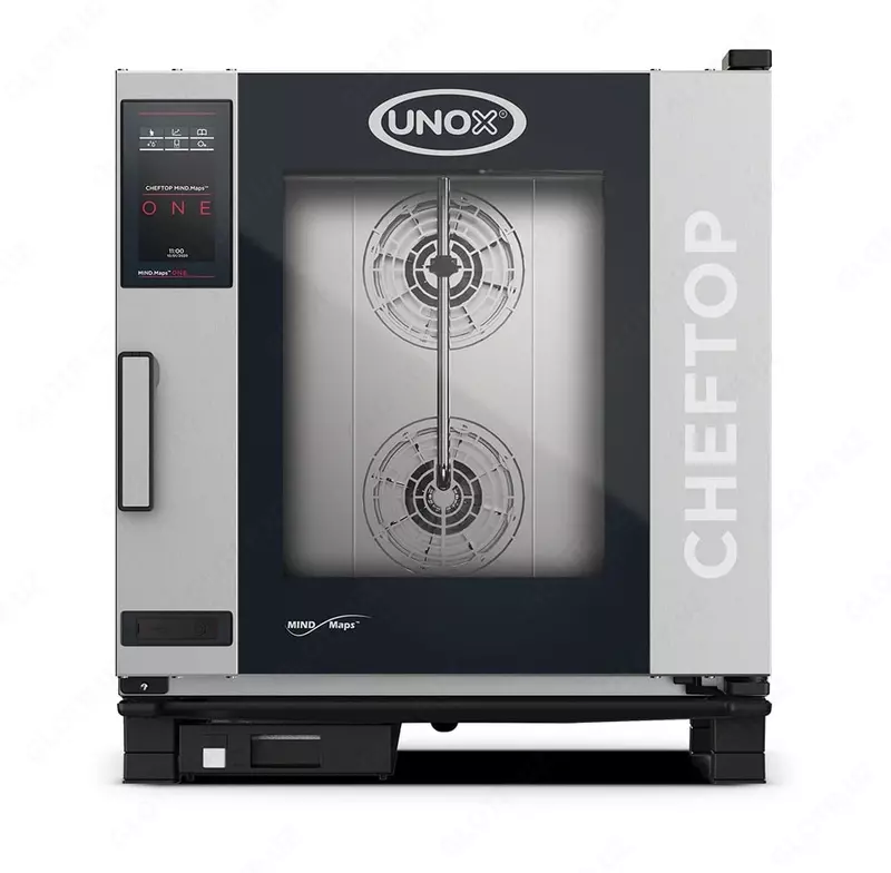  Профессиональный настольный пароконвектомат Unox CHEFTOP COUNTERTOP ONE XEVC-0711-E1RM  11.7 кВт  750 х 773 х 843 мм (Италия) - 