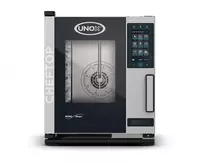 Профессиональный настольный пароконвектомат Unox CHEFTOP COMPACT PLUS XECC-0523-EPRM  9 кВт  535 х 872 х 649 мм (Италия)