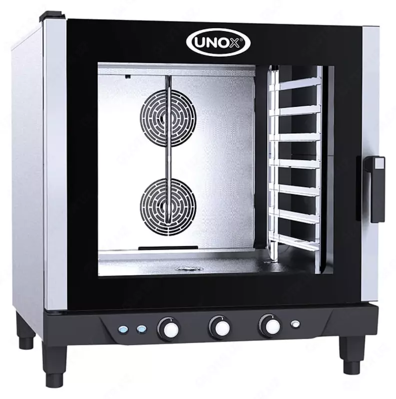  Профессиональный пароконвектомат с парообразованием Unox CHEFLUX MANUAL XV 593  10.5 кВт  860 х 882 х 930 мм (Италия) - 