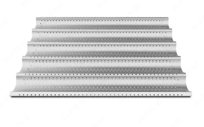Алюминиевый противень (для багетов) Unox Baguette TG445  перфорированный  600 х 400 мм (Италия)