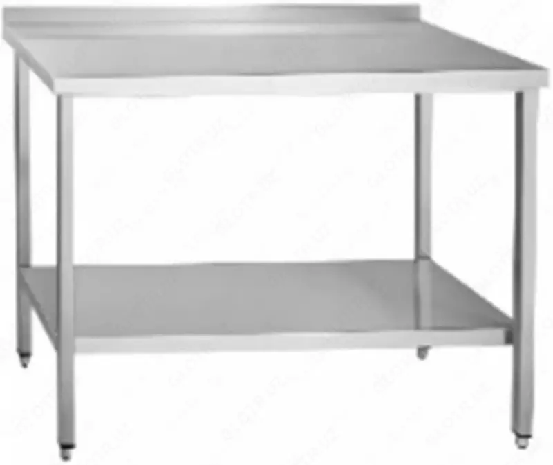 Производственный стол (с/б пристенный)  нерж. сталь  40 х 40 мм (Узбекистан)