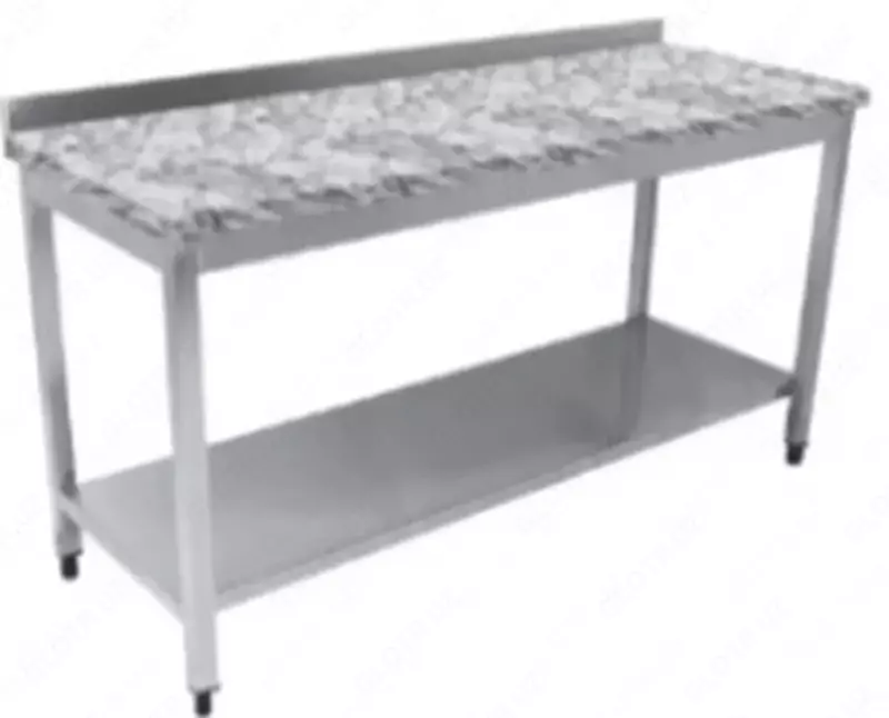 Производственный кулинарный стол (с/б пристенный)  нерж. сталь/гранит  40 х 40 мм (Узбекистан)