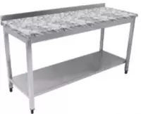 Производственный кулинарный стол (с/б пристенный)  нерж. сталь/гранит  40 х 40 мм (Узбекистан)
