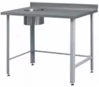 Производственный предмоечный стол (для овощей)  нерж. сталь  отв. для отходов  40 х 40 мм (Узбекистан)