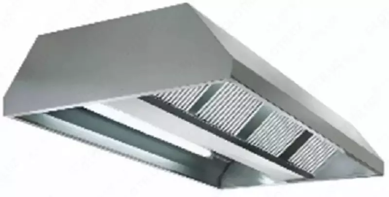 Производственный вентиляционный зонт (островной)  нерж. сталь  фильтры  0.5 кВт/ч (Узбекистан)