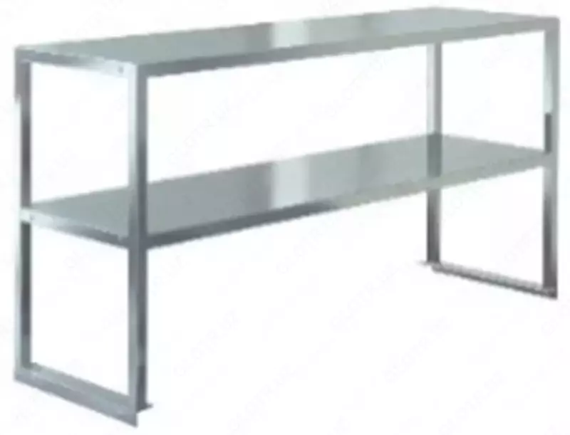 Ishlab chiqarish ustki tuzilishi (stol usti)  zanglamaydigan polat. polat  2 ta javon (Ozbekiston)