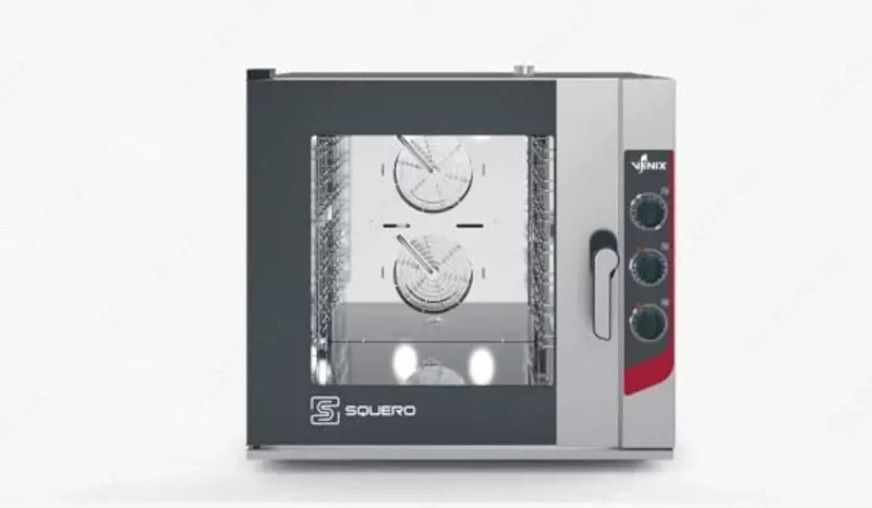  Профессиональный настольный пароконвектомат VENIX SQUERO 7TRAYS SQ07M0N0  10.5 кВт  937 х 885 х 875 мм (Италия) - 