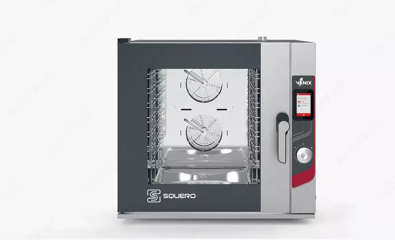  Профессиональный настольный пароконвектомат VENIX SQUERO 7TRAYS SQ07TCC  10.5 кВт  937 х 885 х 875 мм (Италия) - 
