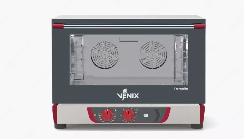  Электромеханическая конвекционная печь Venix TORCELLO T04M0HACR   3.4 кВт  750 х 693 х 553 мм (Италия) - 