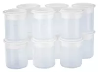 Комплект пластиковых стаканов с крышкой Pacojet  синтетика  12 шт. (Швейцария)