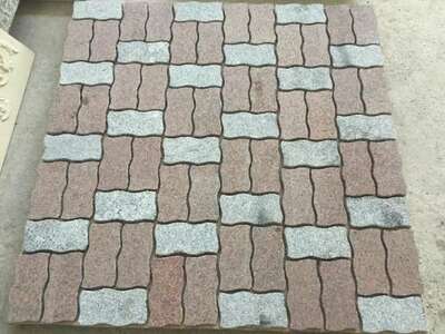 Гранитная брусчатка формы волна