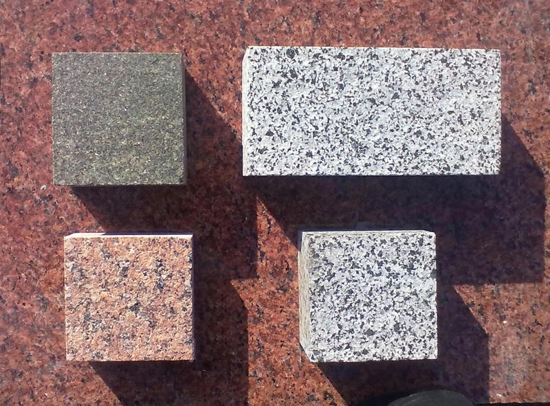Гранитная брусчатка из натурального камня (обработанная антискольжение)