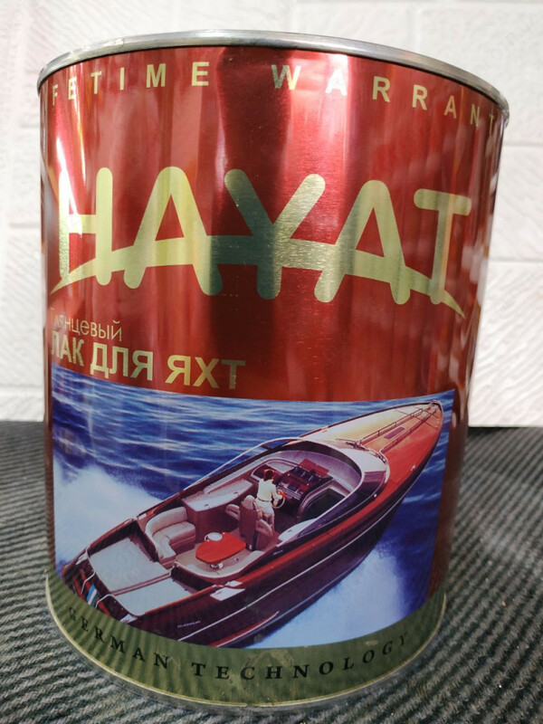 Лак для яхт для наружных работ 3л Hayat глянцевый