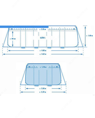 Каркасный бассейн Intex 4х2х1см Только в розницу