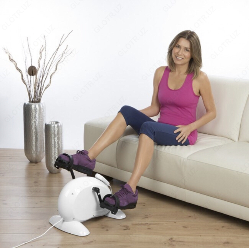 Педальный мини велотренажер с электрическим генератором 2в1