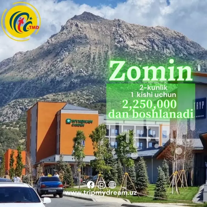 ZOMIN RESORT Tog‘-kurort majmuasidan eksklyuziv tijorat taklifi