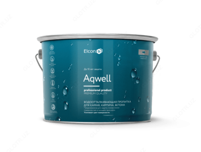 Пропитка с эффектом мокрого камня силиконовый гидрофобизатор Aqwell 9 л в Ташкенте в Узбекистане.