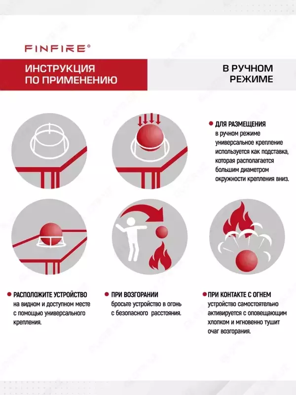 FINFIRE Самосрабатывающий порошковый огнетушитель СФЕРА.