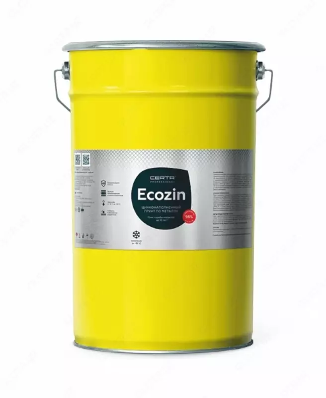 Цинконаполненный грунт по металлу ECOZIN 96%, серый (25,0кг) в Ташкенте в Узбекистане.