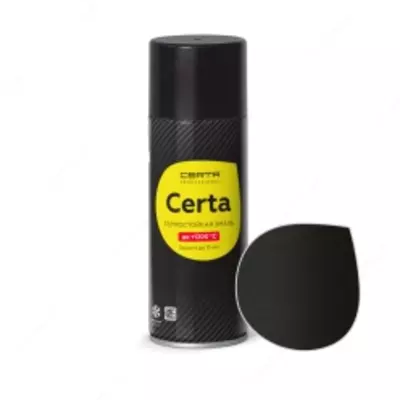 CERTA термостойкая эмаль черный глубокоматовый 1200°С (RAL 9004) (25,0)