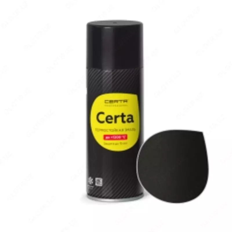 CERTA термостойкая эмаль черный глубокоматовый 1200°С (RAL 9004) (25,0)