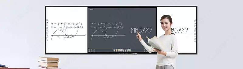 Smart Blackboard Eiboard ISP146LR 146 дюйм — с боковыми досками и 4K UHD