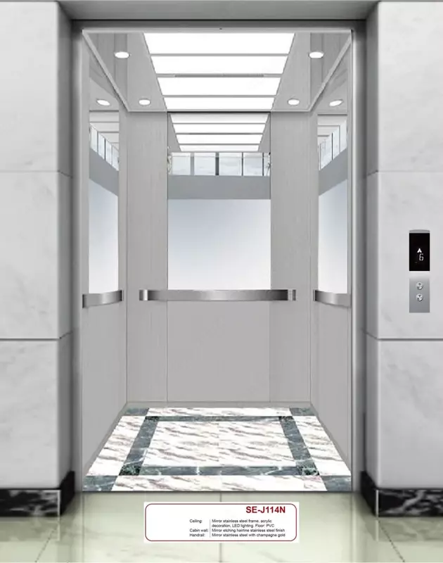 Зеркальный пассажирский лифт "SE-J114N" - от 149 000 000 сум